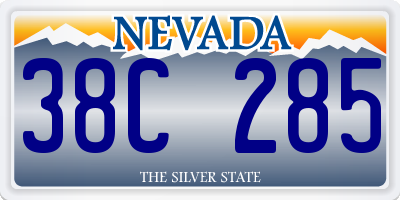 NV license plate 38C285