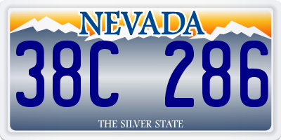 NV license plate 38C286