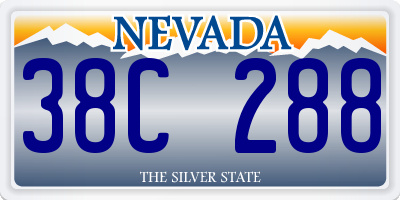 NV license plate 38C288