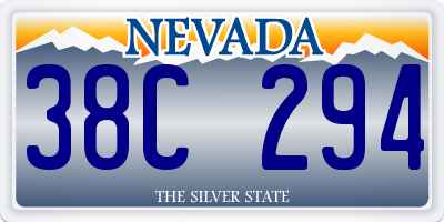 NV license plate 38C294