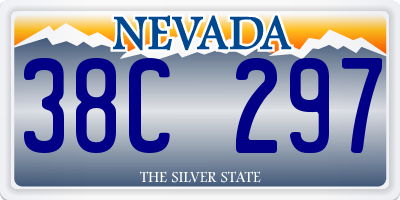 NV license plate 38C297