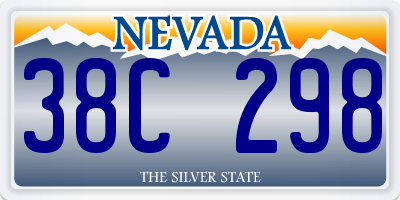 NV license plate 38C298
