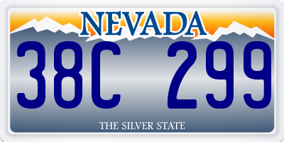 NV license plate 38C299