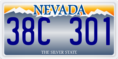 NV license plate 38C301