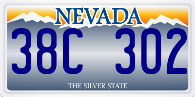 NV license plate 38C302