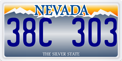 NV license plate 38C303