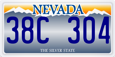 NV license plate 38C304