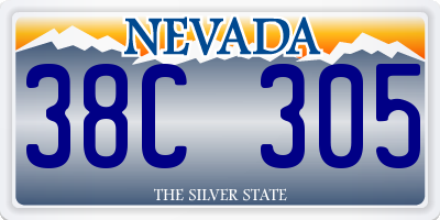 NV license plate 38C305