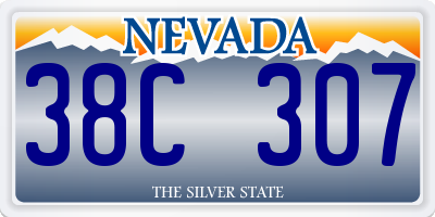 NV license plate 38C307