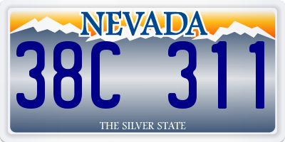 NV license plate 38C311