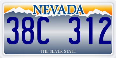 NV license plate 38C312