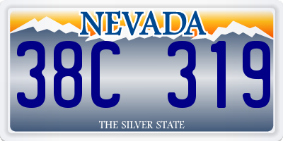 NV license plate 38C319
