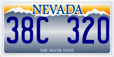 NV license plate 38C320