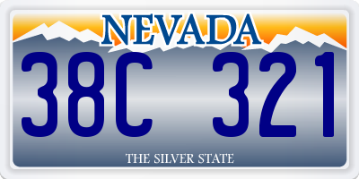 NV license plate 38C321