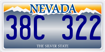 NV license plate 38C322