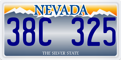 NV license plate 38C325