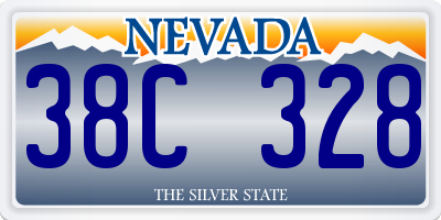 NV license plate 38C328