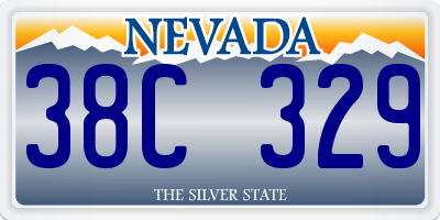 NV license plate 38C329