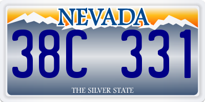 NV license plate 38C331