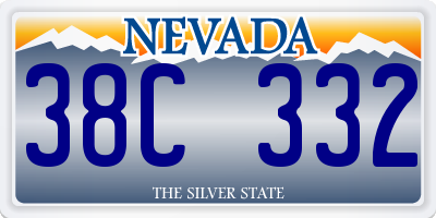 NV license plate 38C332