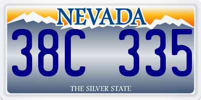 NV license plate 38C335