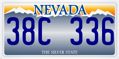 NV license plate 38C336