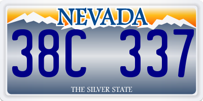 NV license plate 38C337