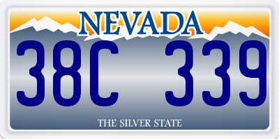 NV license plate 38C339