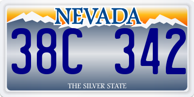 NV license plate 38C342