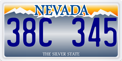 NV license plate 38C345