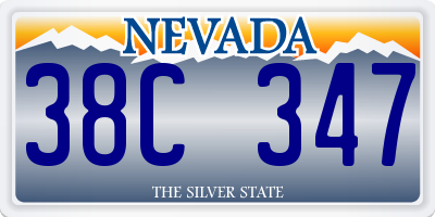 NV license plate 38C347