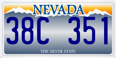 NV license plate 38C351