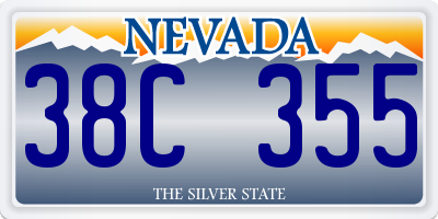 NV license plate 38C355