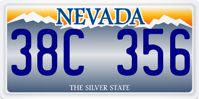 NV license plate 38C356