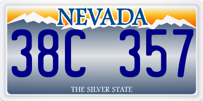 NV license plate 38C357