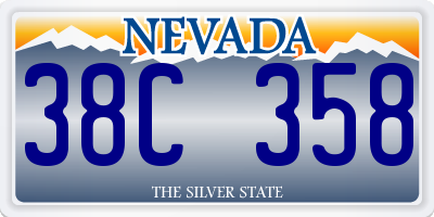 NV license plate 38C358