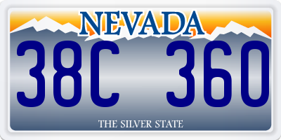 NV license plate 38C360