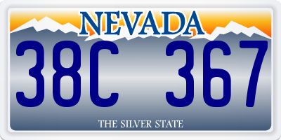 NV license plate 38C367