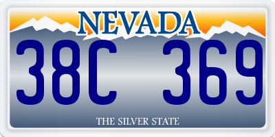 NV license plate 38C369