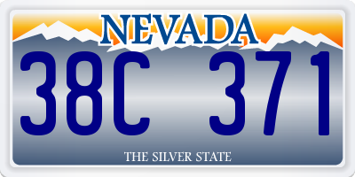 NV license plate 38C371