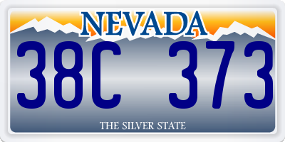 NV license plate 38C373