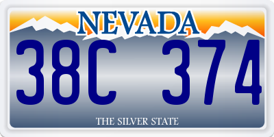 NV license plate 38C374