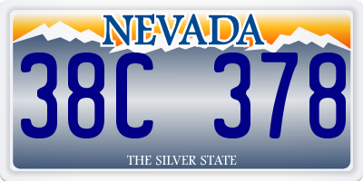 NV license plate 38C378