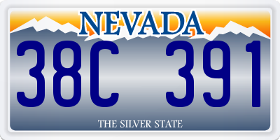 NV license plate 38C391