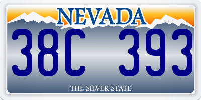 NV license plate 38C393