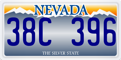 NV license plate 38C396