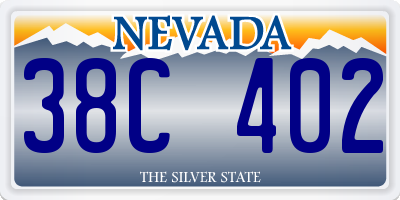 NV license plate 38C402