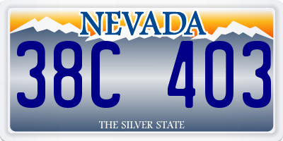 NV license plate 38C403