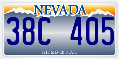 NV license plate 38C405