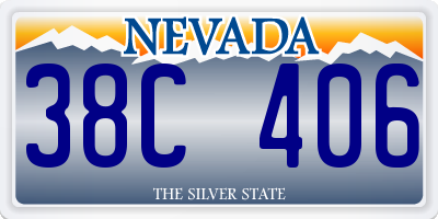 NV license plate 38C406